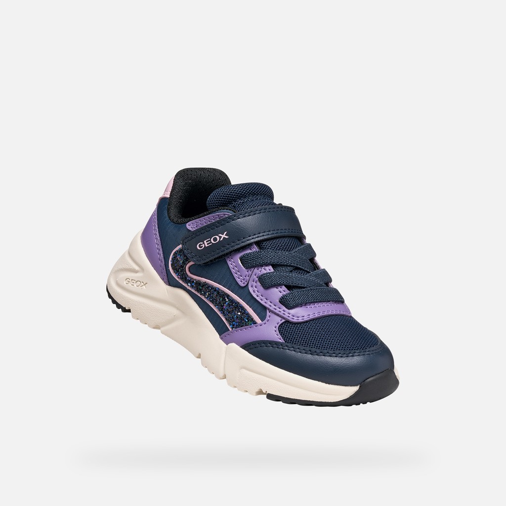 Velcro shoes LOFTUS GIRL Navy/Lilac - image number 4 | GEOX
