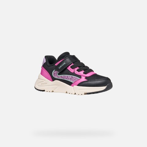 Velcro shoes LOFTUS GIRL Black/Fuchsia - image number 2 | GEOX