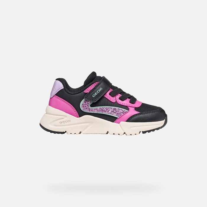 Velcro shoes LOFTUS GIRL Black/Fuchsia | GEOX