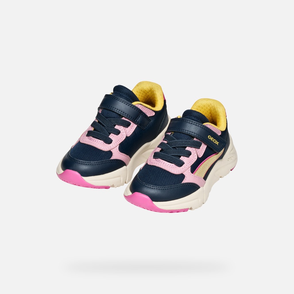 Glitter shoes LOFTUS GIRL Navy/Light rose - image number 7 | GEOX