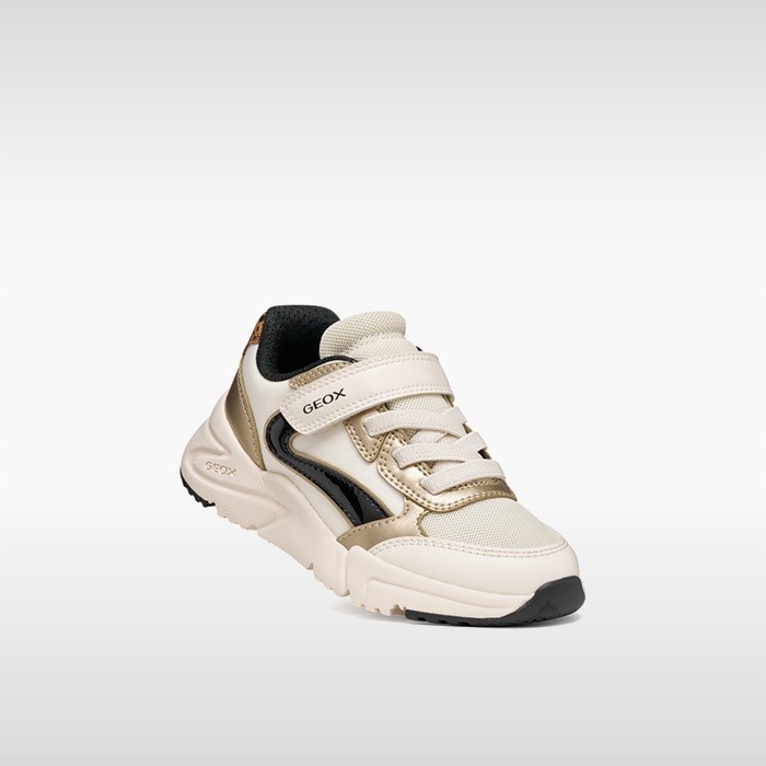 Velcro shoes LOFTUS GIRL Light ivory/Platinum | GEOX