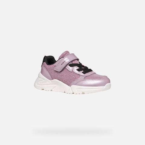 Low top sneakers LOFTUS JUNIOR Dark rose/Black - image number 2 | GEOX