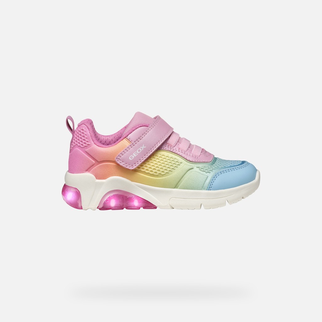 Shoes with lights FADINLIGHT GIRL Pink/Multicolor - image number 1 | GEOX