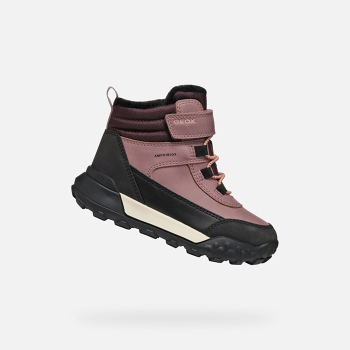 Mid calf boots TREKKYUP ABX JUNIOR Dark Rose | GEOX