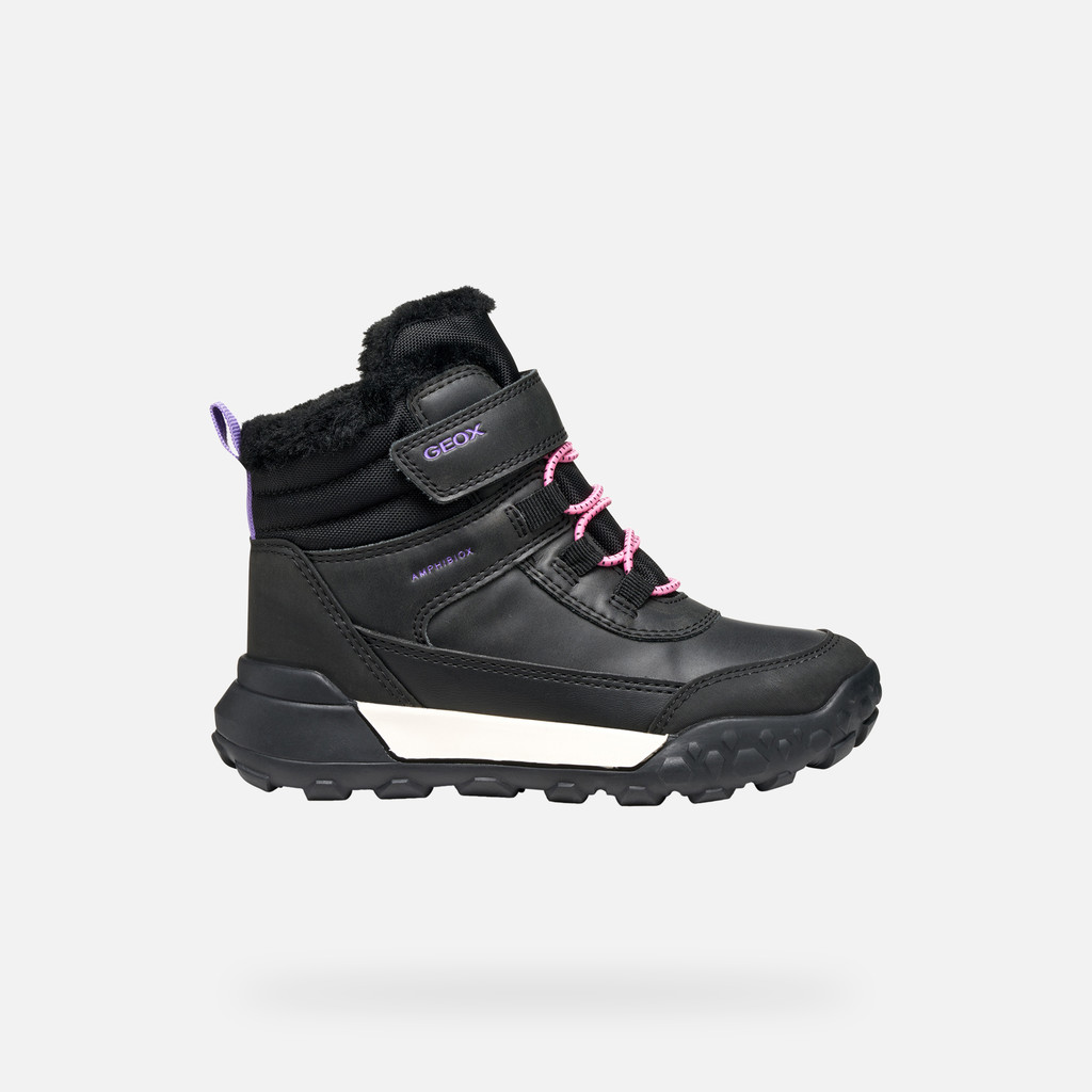 Winter boots TREKKYUP ABX JUNIOR Black/Lilac - image number 1 | GEOX