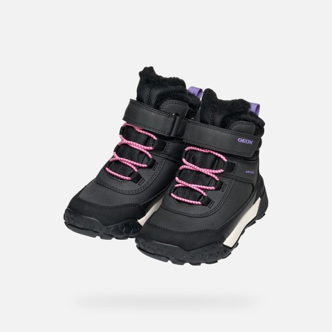 Winter boots TREKKYUP ABX JUNIOR Black/Lilac - image number 7 | GEOX