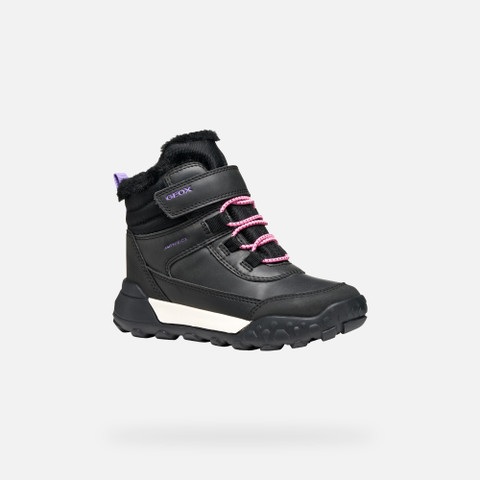 Winter boots TREKKYUP ABX JUNIOR Black/Lilac - image number 2 | GEOX