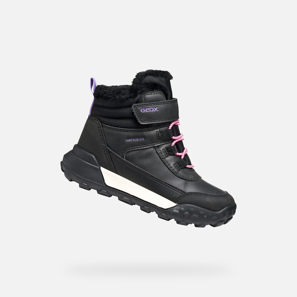 Winter boots TREKKYUP ABX JUNIOR Black/Lilac - image number 0 | GEOX
