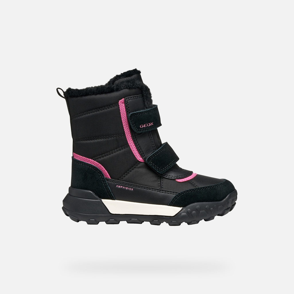 Waterproof ankle boots TREKKYUP ABX GIRL Black/Fuchsia - image number 1 | GEOX