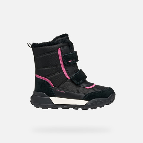 Waterproof ankle boots TREKKYUP ABX GIRL Black/Fuchsia - image number 1 | GEOX