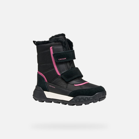 Waterproof ankle boots TREKKYUP ABX GIRL Black/Fuchsia - image number 2 | GEOX