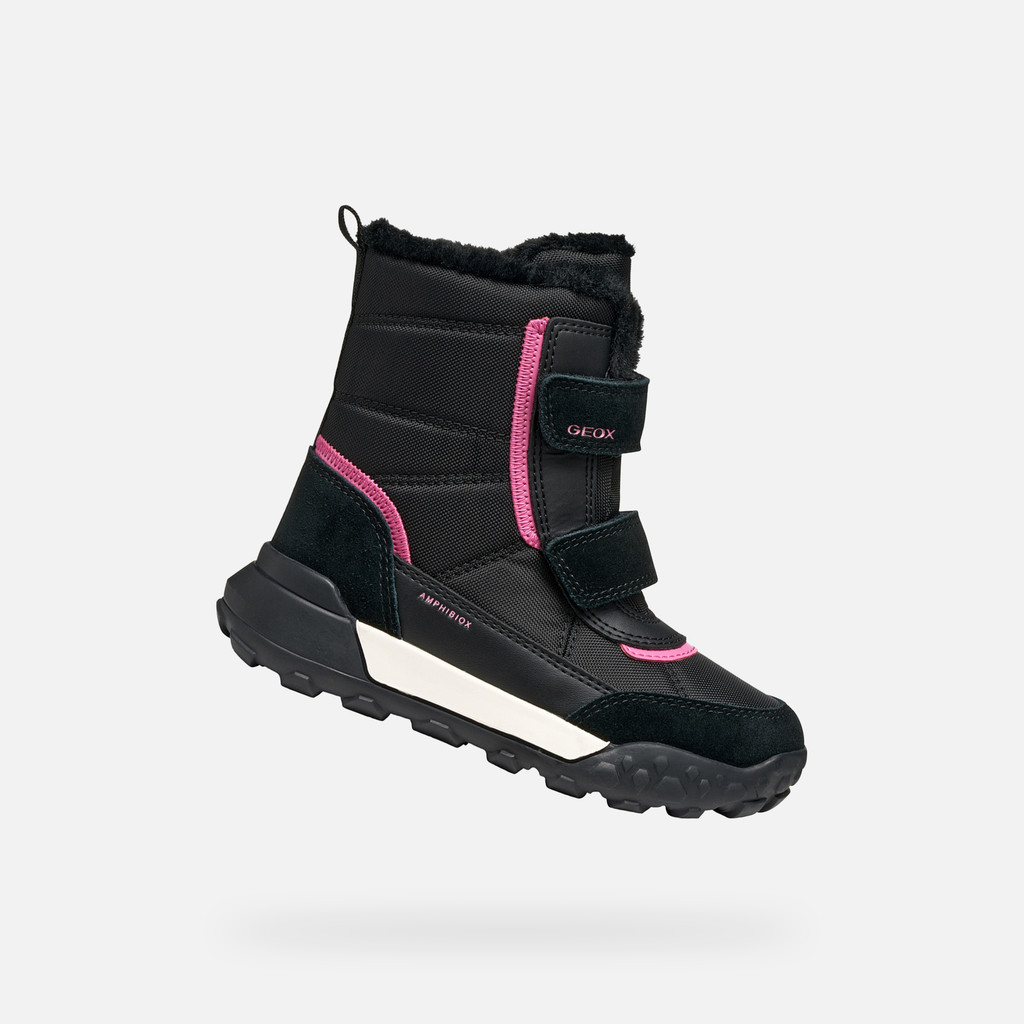 Waterproof ankle boots TREKKYUP ABX GIRL Black/Fuchsia - image number 0 | GEOX