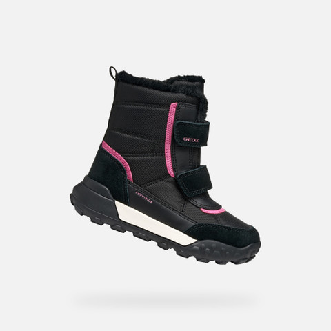 Waterproof ankle boots TREKKYUP ABX GIRL Black/Fuchsia - image number 0 | GEOX