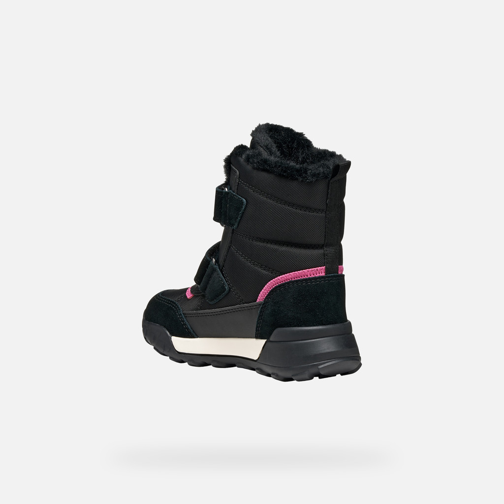 Waterproof ankle boots TREKKYUP ABX GIRL Black/Fuchsia - image number 3 | GEOX