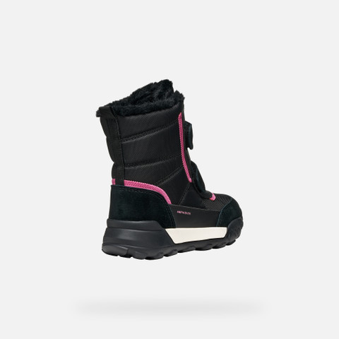 Waterproof ankle boots TREKKYUP ABX GIRL Black/Fuchsia - image number 4 | GEOX