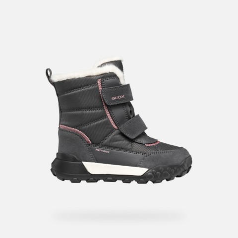Waterproof ankle boots TREKKYUP ABX GIRL Dark Grey/Dark Pink - image number 1 | GEOX