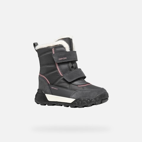 Waterproof ankle boots TREKKYUP ABX GIRL Dark Grey/Dark Pink - image number 2 | GEOX