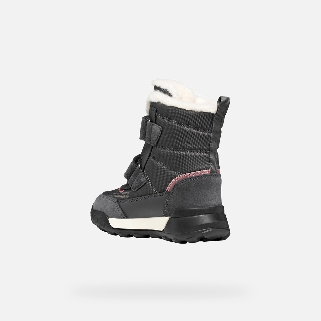 Waterproof ankle boots TREKKYUP ABX GIRL Dark Grey/Dark Pink - image number 3 | GEOX