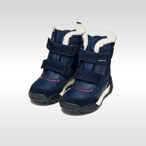 Waterproof ankle boots TREKKYUP ABX GIRL Navy/Purple - image number 7 | GEOX