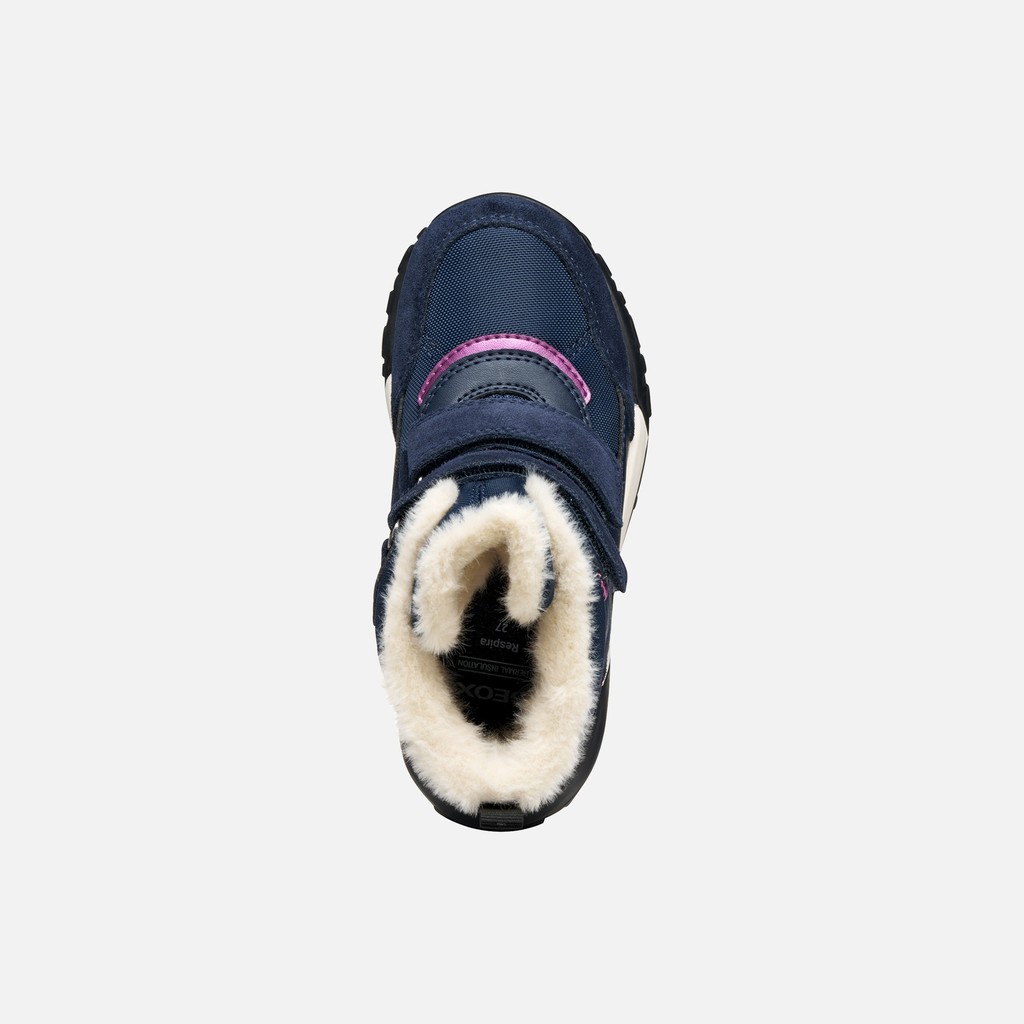 Waterproof ankle boots TREKKYUP ABX GIRL Navy/Purple - image number 5 | GEOX