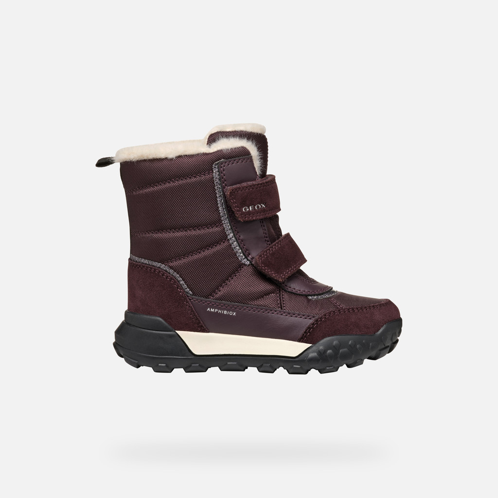 Winter boots TREKKYUP ABX GIRL Dark Burgundy - image number 1 | GEOX