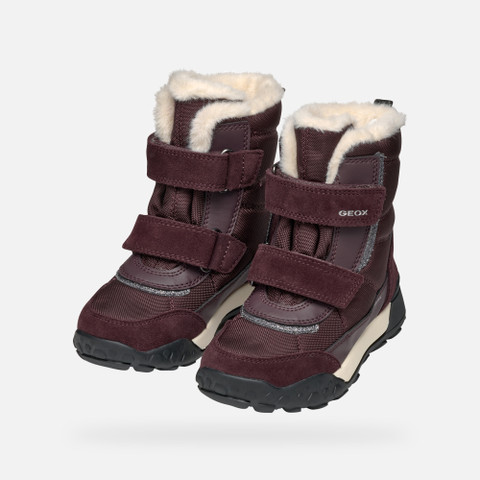 Winter boots TREKKYUP ABX GIRL Dark Burgundy - image number 7 | GEOX