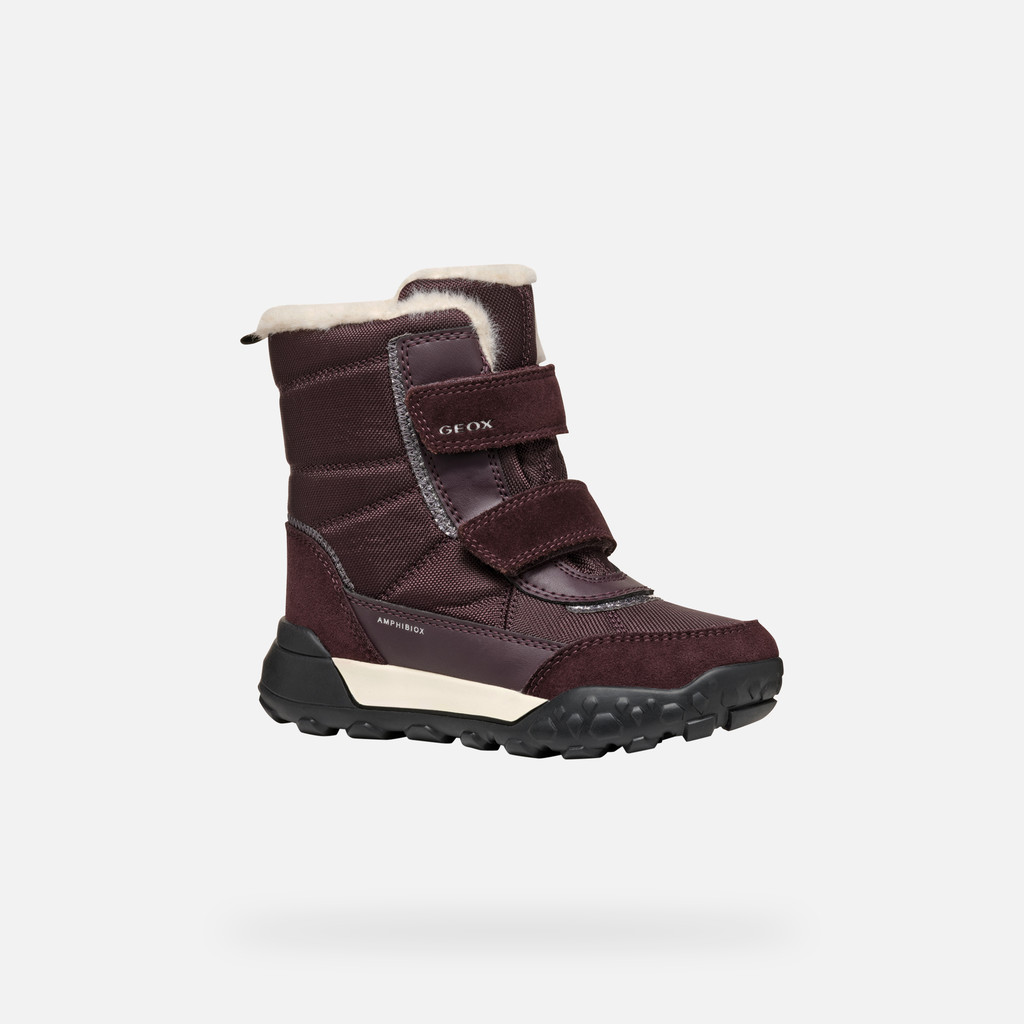 Winter boots TREKKYUP ABX GIRL Dark Burgundy - image number 2 | GEOX