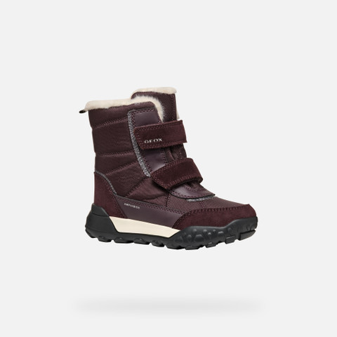 Winter boots TREKKYUP ABX GIRL Dark Burgundy - image number 2 | GEOX