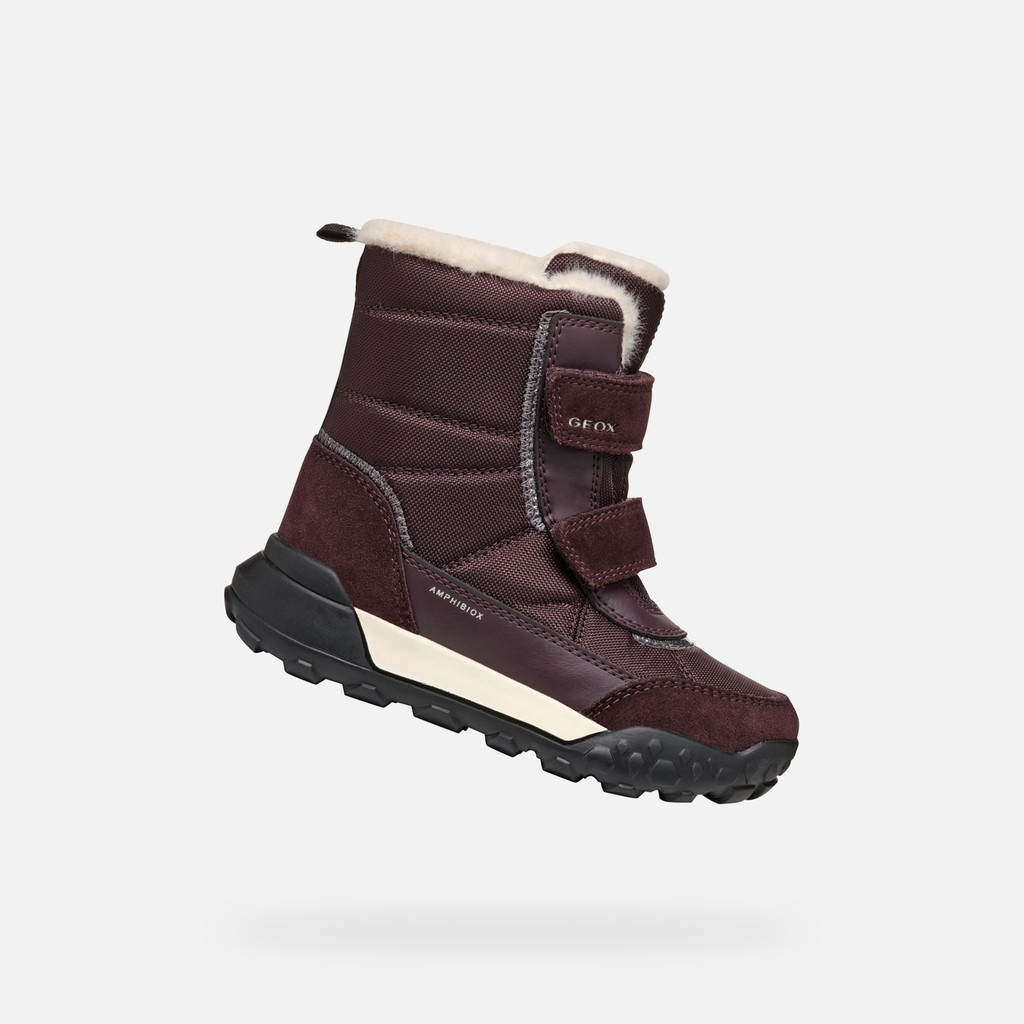 Winter boots TREKKYUP ABX GIRL Dark Burgundy - image number 0 | GEOX