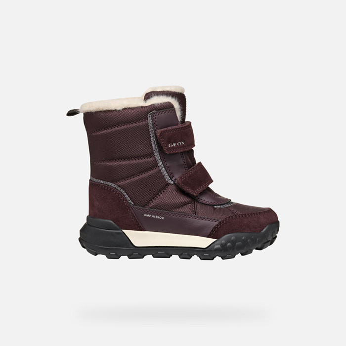 Winter boots TREKKYUP ABX GIRL Dark Burgundy | GEOX
