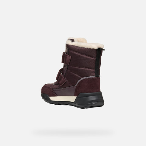 Winter boots TREKKYUP ABX GIRL Dark Burgundy - image number 3 | GEOX