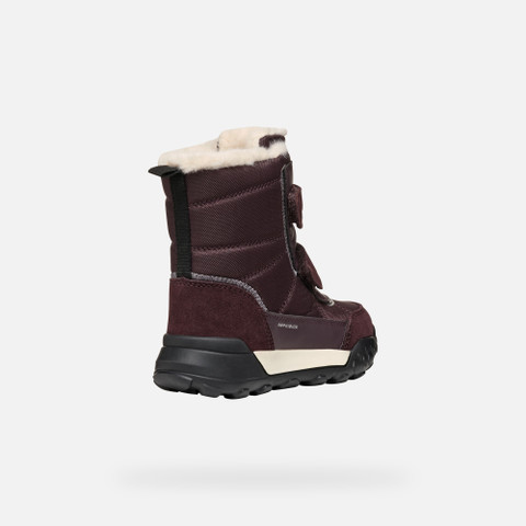 Winter boots TREKKYUP ABX GIRL Dark Burgundy - image number 4 | GEOX