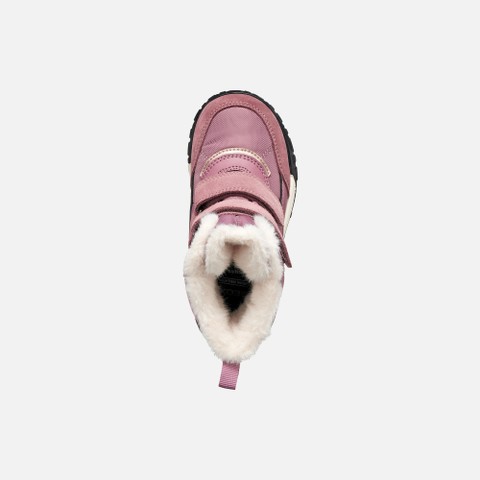 Waterproof ankle boots TREKKYUP ABX GIRL Dark Rose/Platinum - image number 5 | GEOX