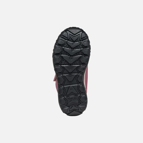 Waterproof ankle boots TREKKYUP ABX GIRL Dark Rose/Platinum - image number 6 | GEOX