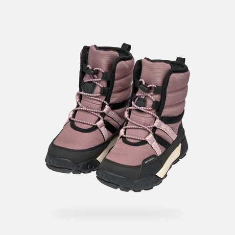 Winter boots TREKKYUP ABX JUNIOR Antique rose/Black - image number 7 | GEOX