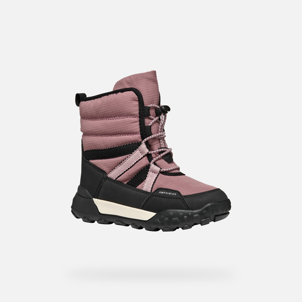 Winter boots TREKKYUP ABX JUNIOR Antique rose/Black - image number 2 | GEOX