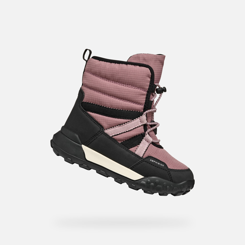 Winter boots TREKKYUP ABX JUNIOR Antique rose/Black - image number 0 | GEOX