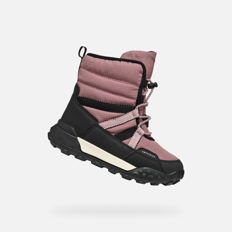 Winter boots TREKKYUP ABX JUNIOR Antique rose/Black - image number 0 | GEOX
