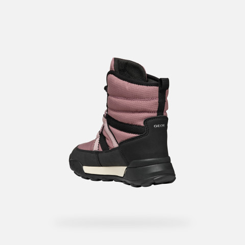 Winter boots TREKKYUP ABX JUNIOR Antique rose/Black - image number 3 | GEOX