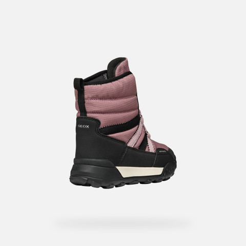 Winter boots TREKKYUP ABX JUNIOR Antique rose/Black - image number 4 | GEOX