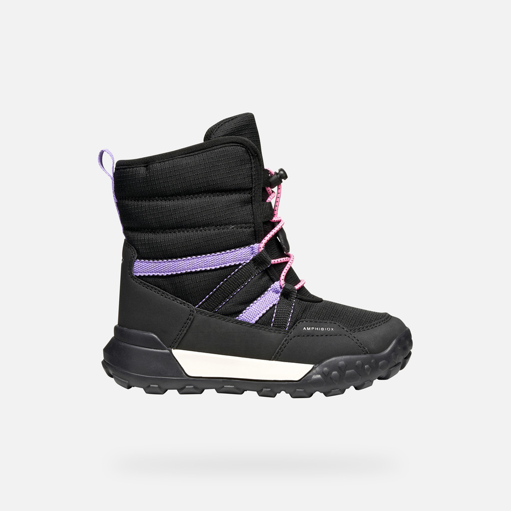 Winter boots TREKKYUP ABX JUNIOR Black/Lilac - image number 1 | GEOX