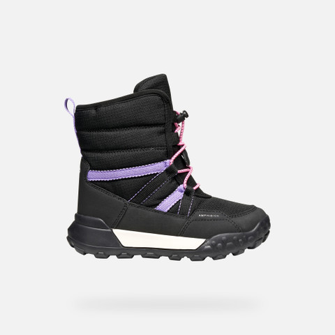 Winter boots TREKKYUP ABX JUNIOR Black/Lilac - image number 1 | GEOX