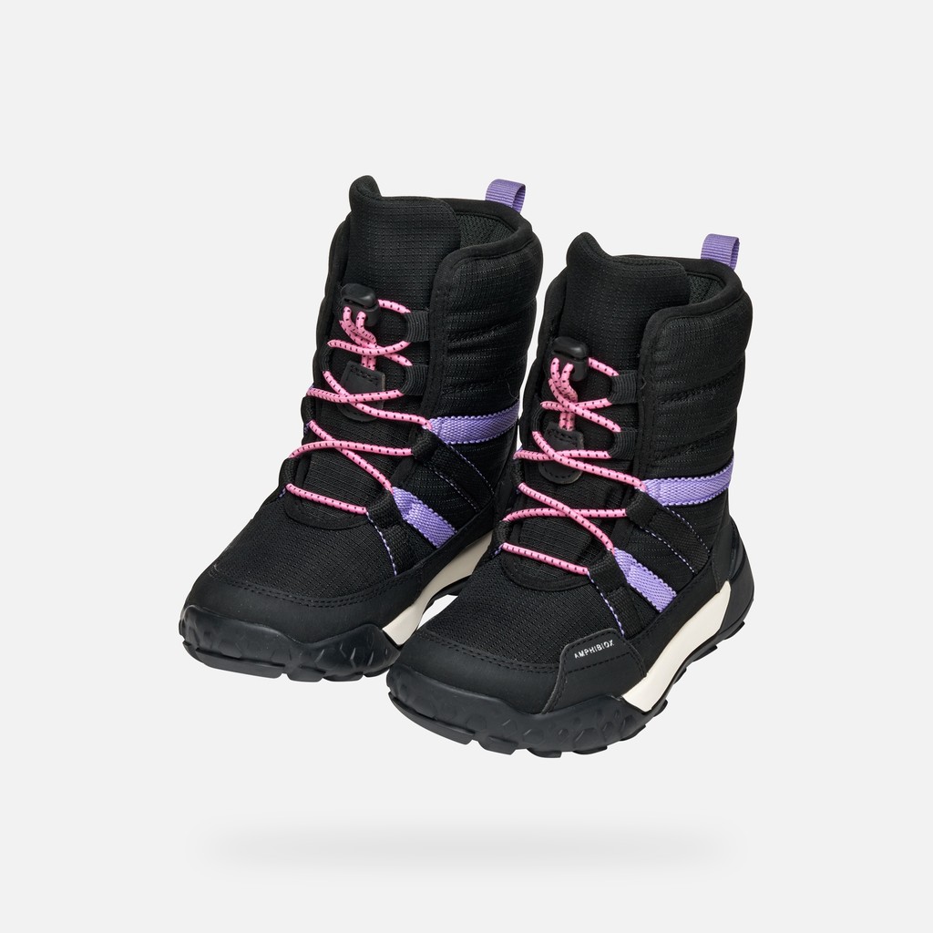 Winter boots TREKKYUP ABX JUNIOR Black/Lilac - image number 7 | GEOX
