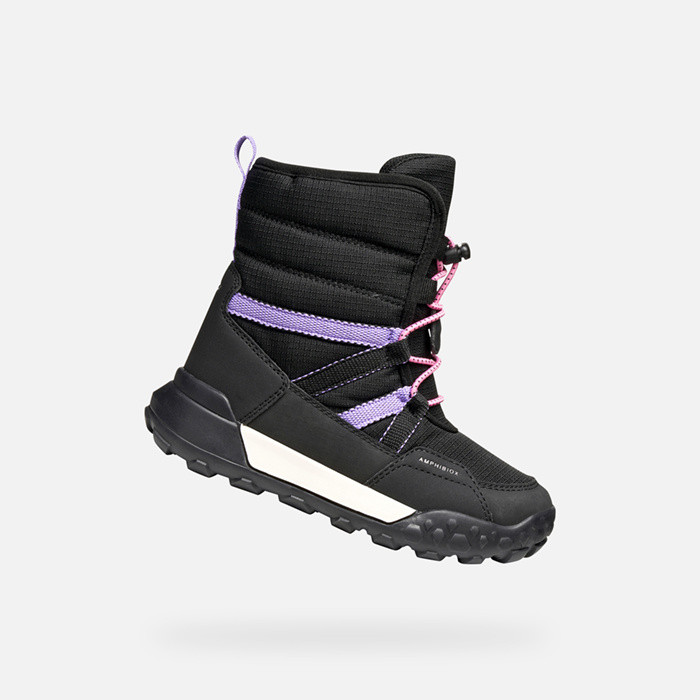 Winter boots TREKKYUP ABX JUNIOR Black/Lilac | GEOX