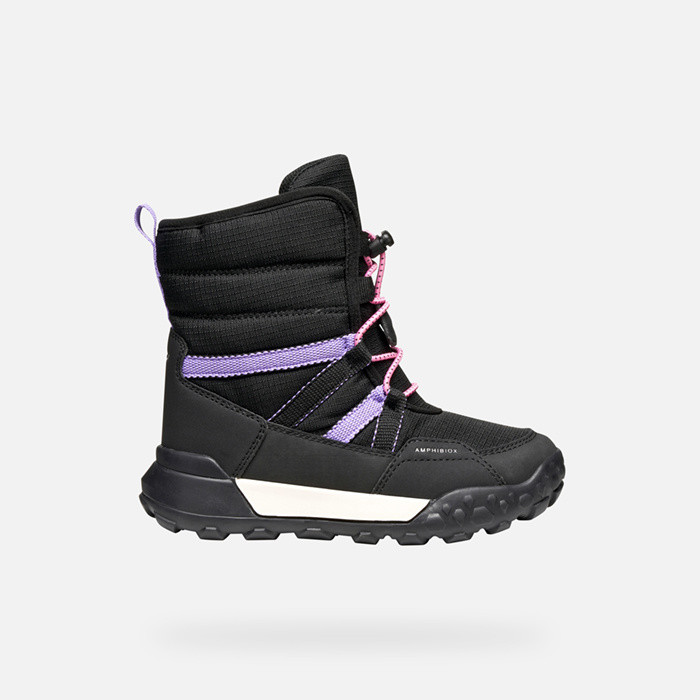 Winter boots TREKKYUP ABX JUNIOR Black/Lilac | GEOX