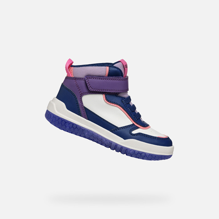High top sneakers BUZZERLIGHT GIRL Navy/Purple | GEOX