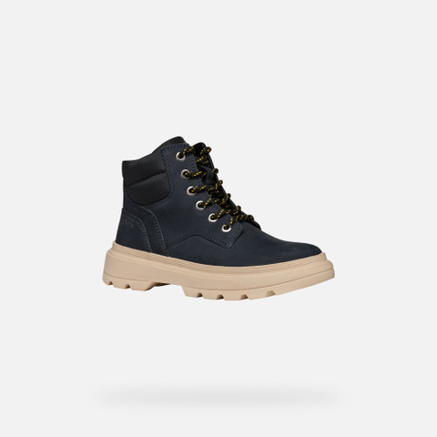 Bota cano medio KIDDARTAH MENINO Azul marinho/Preto - image number 2 | GEOX