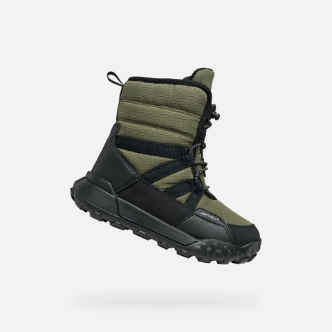Waterproof ankle boots TREKKYUP ABX JUNIOR Dark Green/Black - image number 0 | GEOX