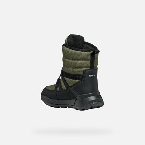 Waterproof ankle boots TREKKYUP ABX JUNIOR Dark Green/Black - image number 3 | GEOX