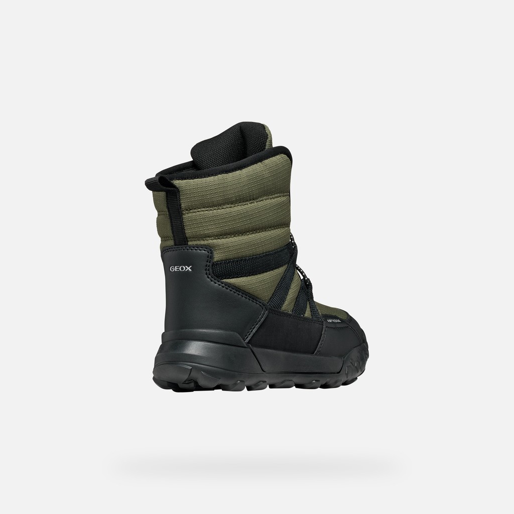 Waterproof ankle boots TREKKYUP ABX JUNIOR Dark Green/Black - image number 4 | GEOX